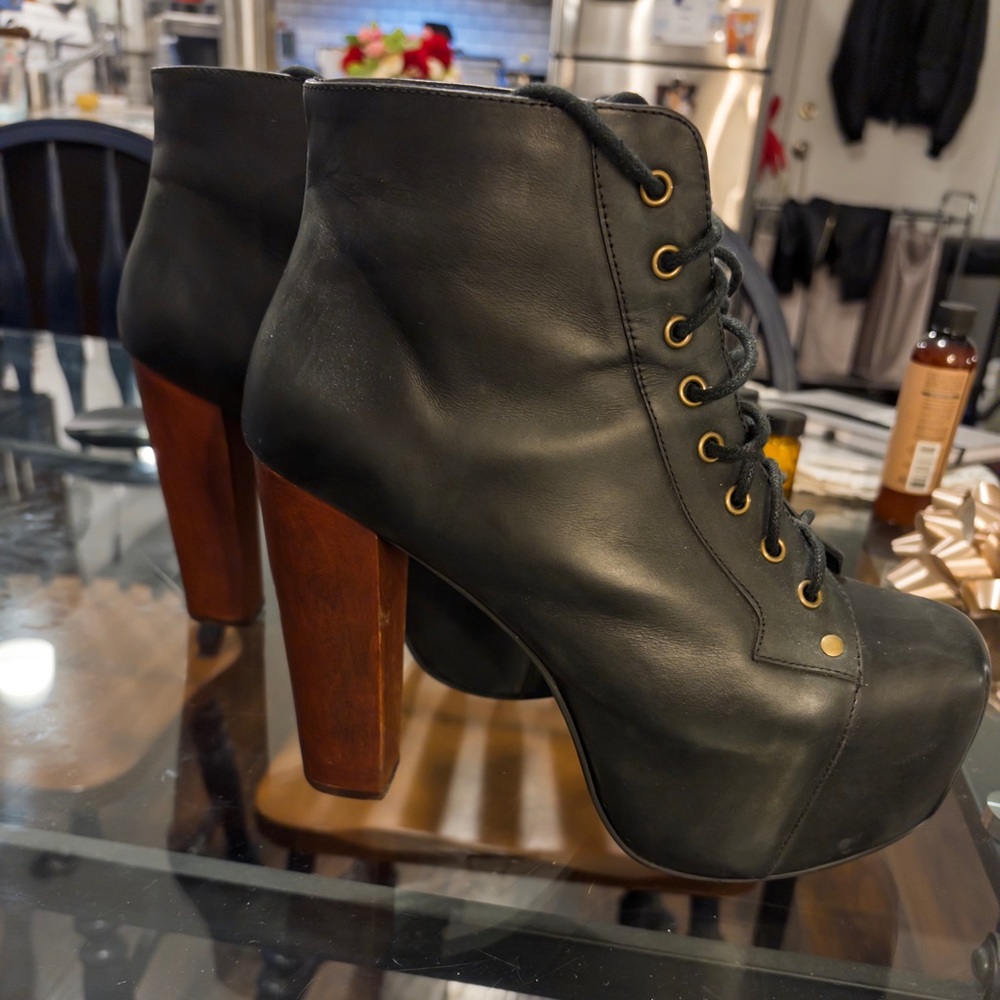 Jeffrey Campbell Lita booties size 9.5 US Black (gently used)